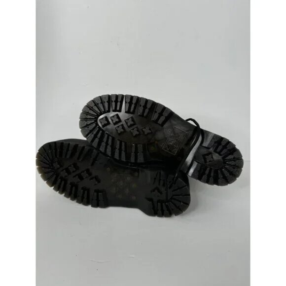 Dr. Martens 1461 Distressed Patent Leather Platform Shoe Black Size 7 - Picture 8 of 9